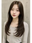 【韓国顔周りレイヤーカット】×似合わせカラー髪質改善/新宿