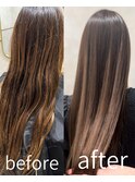 髪質改善トリートメントハイライトインナーカラー