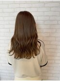 大人可愛い小顔こなれカールチョコレートカラーブリーチなし