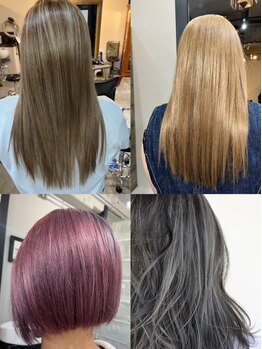 ハイライト・ブリーチありなしどちらも可能！外国人風の明るいカラーが人気！髪の状態に合わせてご提案♪