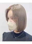 【松戸 藤原】ベージュ　ストレートボブ