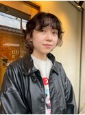 癖毛風ショートパーマインナカラー