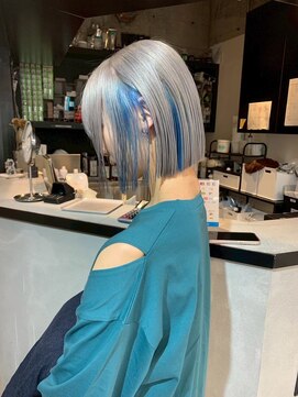 ペレ 原宿(PELE) ダブルカラー/ケアブリーチ/羽エクステ/原宿