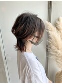 ショートウルフ/くびれレイヤー/ナチュラルグレージュ