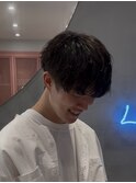 men's/メンズ波巻きスパイラルパーマ/ナチュラルツーブロック