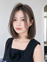 フレイムスヒュー 高崎店(FRAMES HUE)&nbsp;20代30代40代★カーキグレージュ大人前髪なしロングボブ