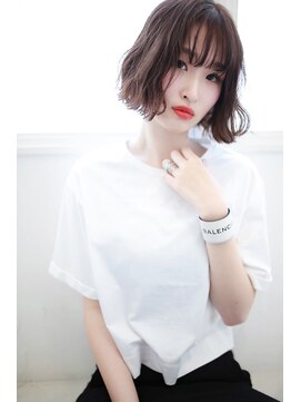 ラフィス ヘアーピュール 梅田茶屋町店(La fith hair pur) 【Lafith】ピンクアッシュ×切りっぱなしボブ
