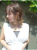 ゆるふわ 切りっぱなしボブ 外ハネ