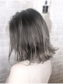 【AUBE HAIR】シアグレー_外ハネボブ