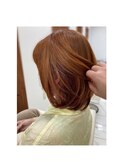 オレンジ×インナーカラー