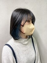 アジールヘア 東上野店(agir hair)&nbsp;10代20代インナーブルー寒色系韓国風カラー【上野】