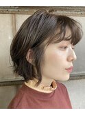 イメチェン/くすみオリーブベージュ/ショートボブ/20代/笹塚