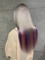 ザ ドット(THE DOT) ホワイトシルバー×ピンク&パープルテール