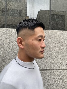 レンゲン(LENGEN) 束感刈り上げビジネス七三ツーブロックアップバング１０８９