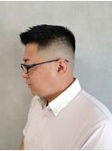 海外トレンド！男らしさ◎黒髪短髪フェード×クロップ【新大阪】
