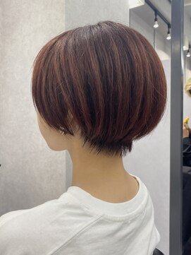 ヘアサロン ドットプラス 町田店(dot. plus) 【市井友佳子】オレンジブラウンショート