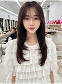 レイヤーロング/ヘルシースタイル/韓国ヘア/ベビーピンク/吉祥寺