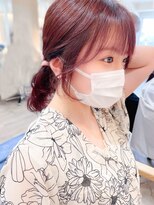 ジーナ 名駅(XENA.) 【ha】おくれ毛/顔まわりカット/ラベンダーピンク/韓国ヘア