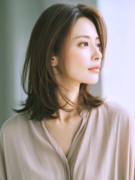 アルトリスト(Altruist Aging×HAIR&SPA) ★ダークアッシュ大人ガーリーボブ着物ミディアムレイヤーカット