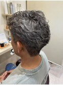 グレイヘア×大人パーマ