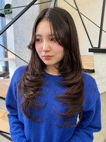 ミリ(mm)&nbsp;10代20代30代レイヤーカット透明感グレージュ髪質改善仙台韓国