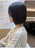 澤口/ブリーチなし/髪質改善/大人ガーリー/ダークアッシュ/ボブ
