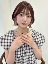 アモレット 天文館店(amoretto) ダブルカラー インナーカラー ピンクベージュ レイヤーボブ