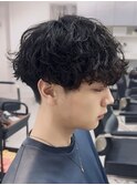 シャドウパーマ　韓国風パーマ　ルーズパーマ