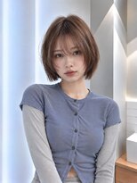 フォト 新宿三丁目(foto) 地毛風縮毛矯正韓国風顔まわりレイヤー小顔ボブ切りっぱなしボブ