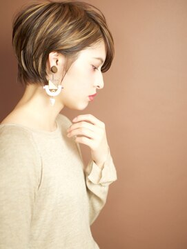 ベック ヘアサロン(BEKKU hair salon) 片耳をかけてスッキリ☆見せる、モードなクールショートヘア