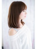 ツヤ感小顔ワンカールミディ