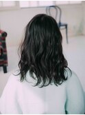 ミディアムロングカール