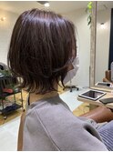 30代40代ピンクベージュボブルフクールショート 【稲毛】