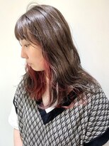 フォーク FOLK&nbsp;【FOLK】グレージュ インナーカラー ピンク オレンジ ブリーチ♪