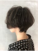 ◆暗めカラーのショートボブ【デザインカラー/グランマッシュ】