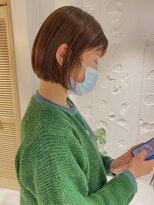 コフィー バイ メルト 吉祥寺(cofy by melt)&nbsp;【中澤彩乃】カシスブラウンブリーチなしミニボブ前髪カット