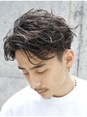 前下がりマッシュツイストスパイラルパーマソフトツーブロック
