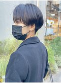暗めカラーグランマッシュデザインカラーフェイスフレーミング