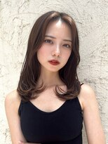 ロンド ストラーダ 心斎橋(Lond strada)&nbsp;韓国前髪顔周りロング×インナーグレージュ[心斎橋/髪質改善]