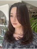 レイヤーカットハイライトショートヘアイルミナカラーオージュア