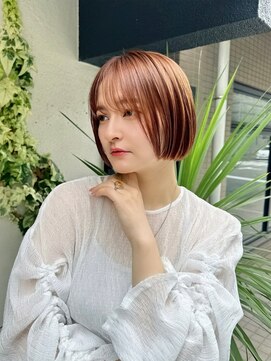 ルービック 江坂(Rubik's) ボブ/レイヤーカット/髪質改善/ウェットヘア/オレンジベージュ