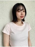 切りっぱなしボブ/ストレート外ハネボブ/シースルーバング