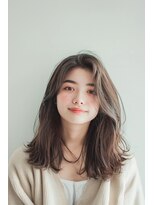 ラナ 新宿(lana)&nbsp;こなれミディ/顔まわり/シアーグレージュ【lana hair/新宿】