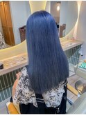 横浜ケアブリーチネイビーブルーハイトーン横浜　成田
