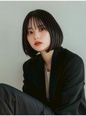 黒髪映えるミニボブヘア【來海亮兵】