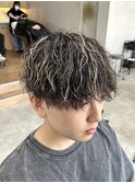 ツイストスパイラルパーマメンズメッシュハイライトカラー新潟