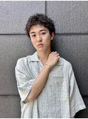 刈り上げないスパイキーショートヘア/ニュアンスパーマ/メンズ