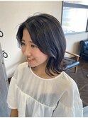 くびれボブ/センター分け