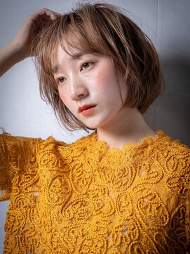 カバーヘア ブリス 大宮西口(COVER HAIR bliss) 透明感カラーパールベージュ大人かわいい丸みボブz大宮20代30代