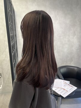 クラン 岡本(Chlan) ピンクブラウン ワンカールロング